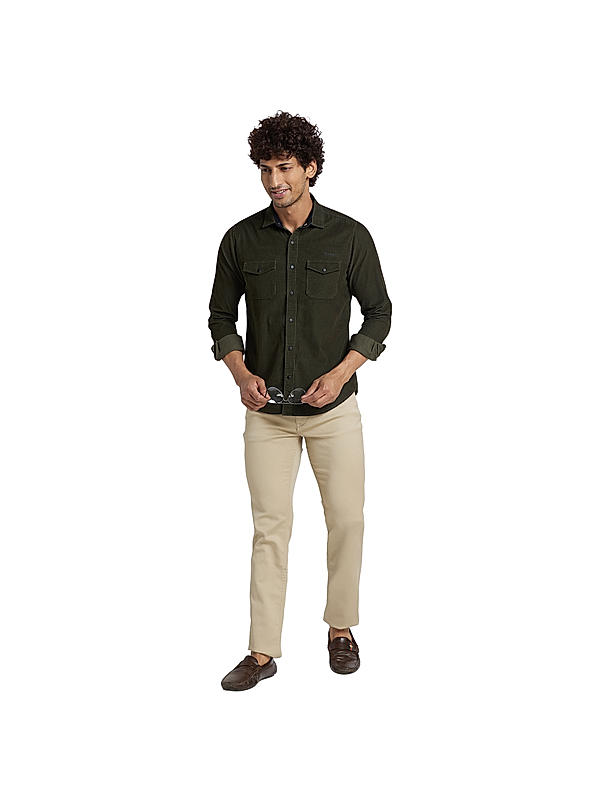 Killer Men Khaki Solid Slim Fit Pants