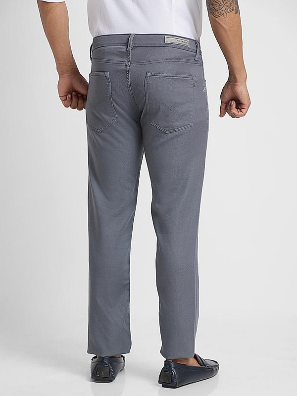 Killer Men Gray Solid Slim Fit Pants