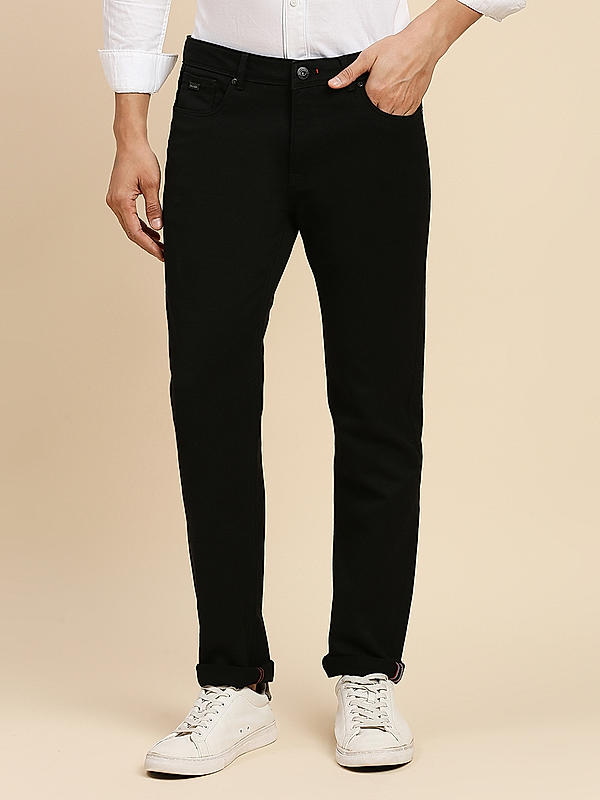 Killer Men Black Solid Slim Fit Pants