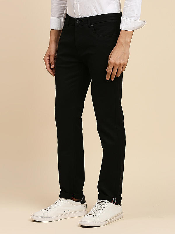 Killer Men Black Solid Slim Fit Pants