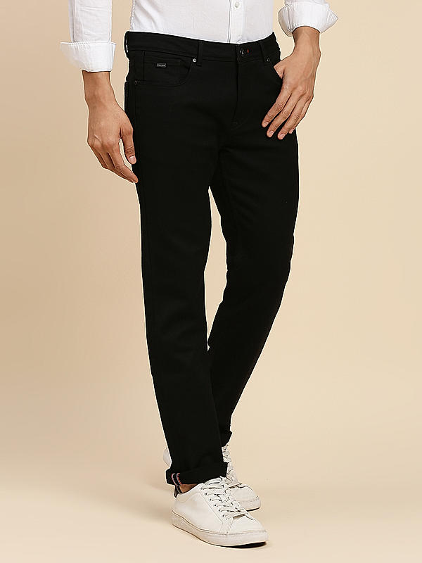 Killer Men Black Solid Slim Fit Pants