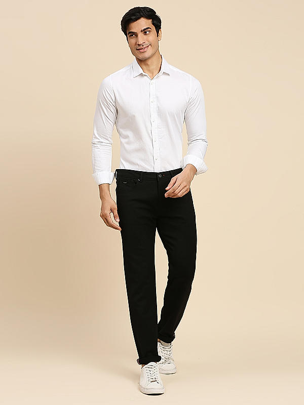 Killer Men Black Solid Slim Fit Pants