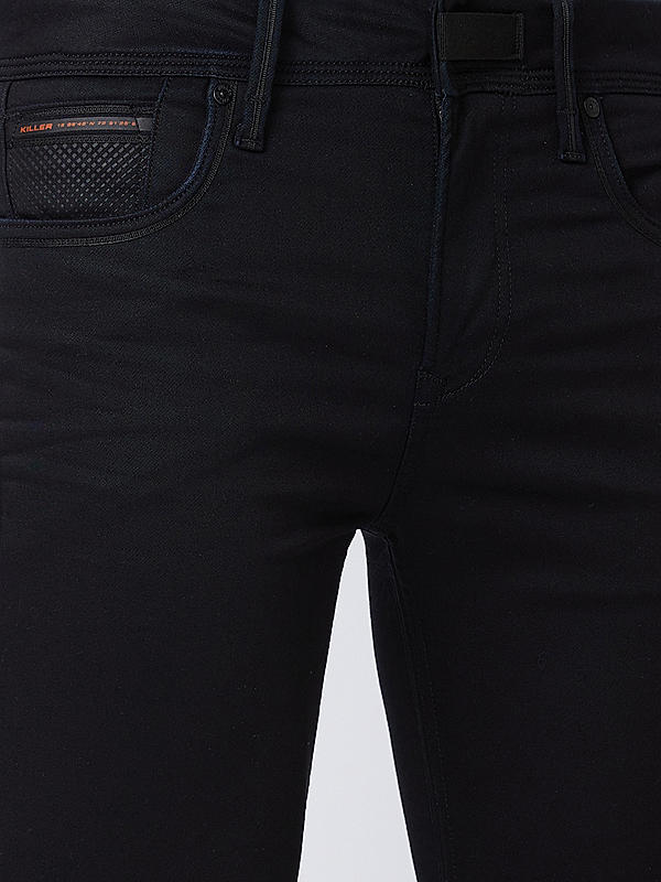 Killer Men Black Solid Skiny Fit Jeans