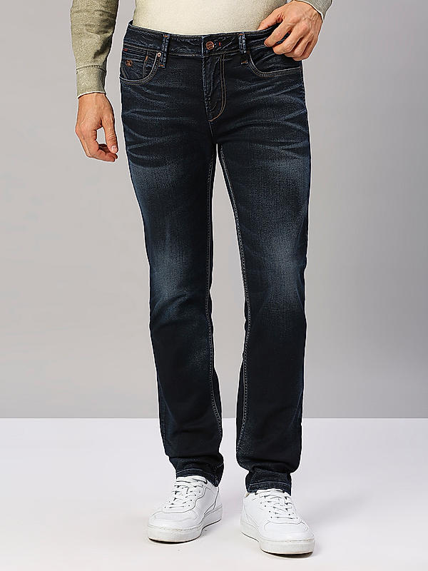 Killer Men Dark Blue Solid Skiny Fit Jeans