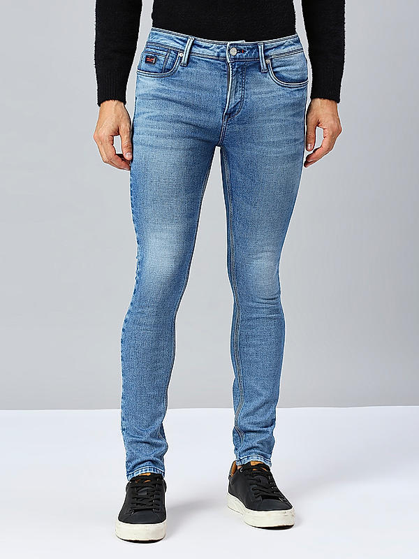 Killer Men Blue Solid Skiny Fit Jeans