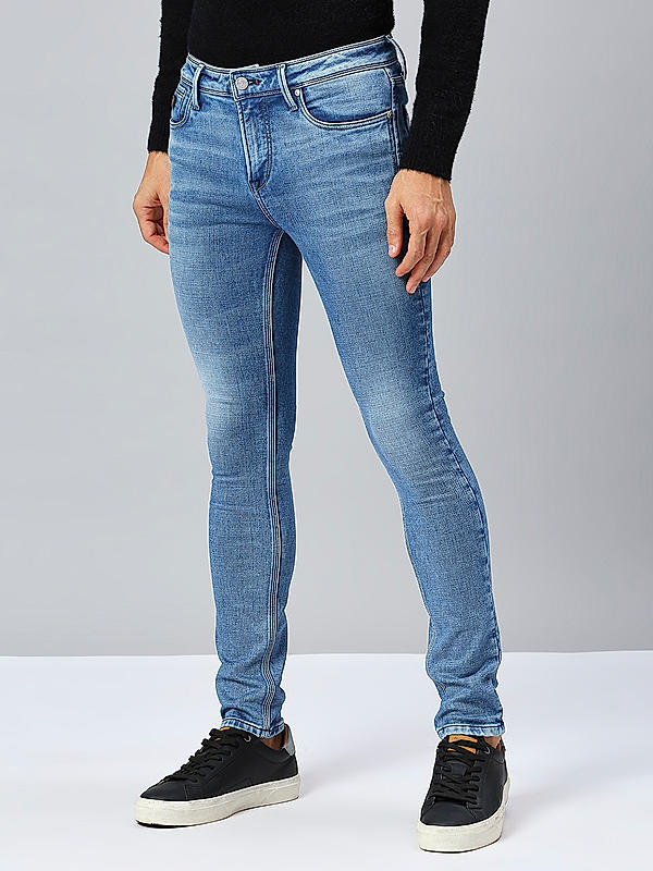 Killer Men Blue Solid Skiny Fit Jeans