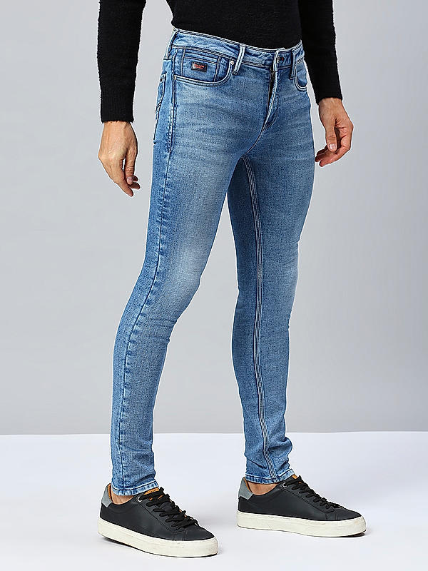 Killer Men Blue Solid Skiny Fit Jeans