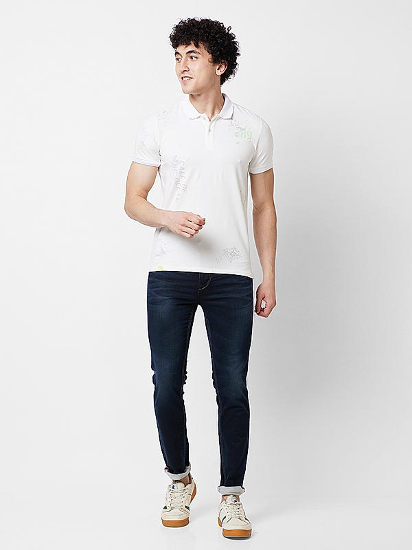 Killer Men Dark Blue Solid Slim Fit Jeans