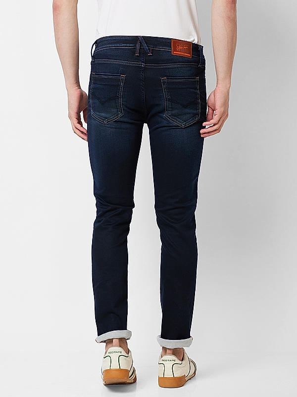 Killer Men Dark Blue Solid Slim Fit Jeans