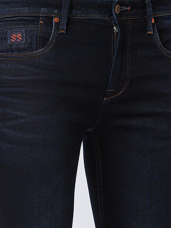 Killer Men Dark Blue Solid Slim Fit Jeans