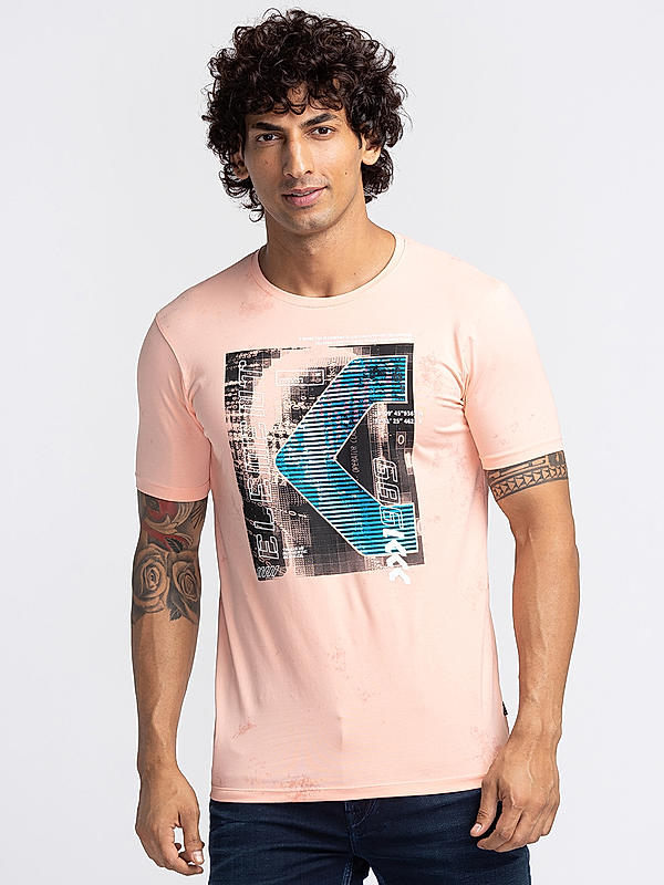 Killer Men Coral Regular Fit Printed T-Shirts