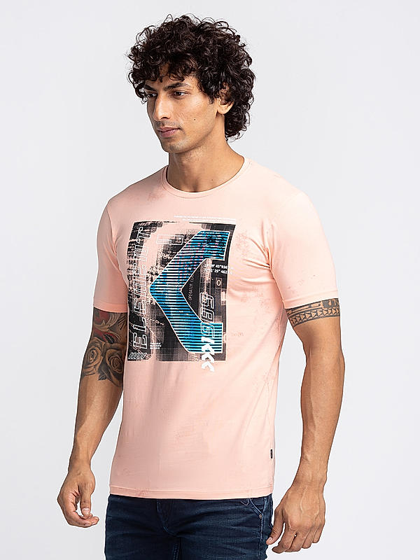 Killer Men Coral Regular Fit Printed T-Shirts