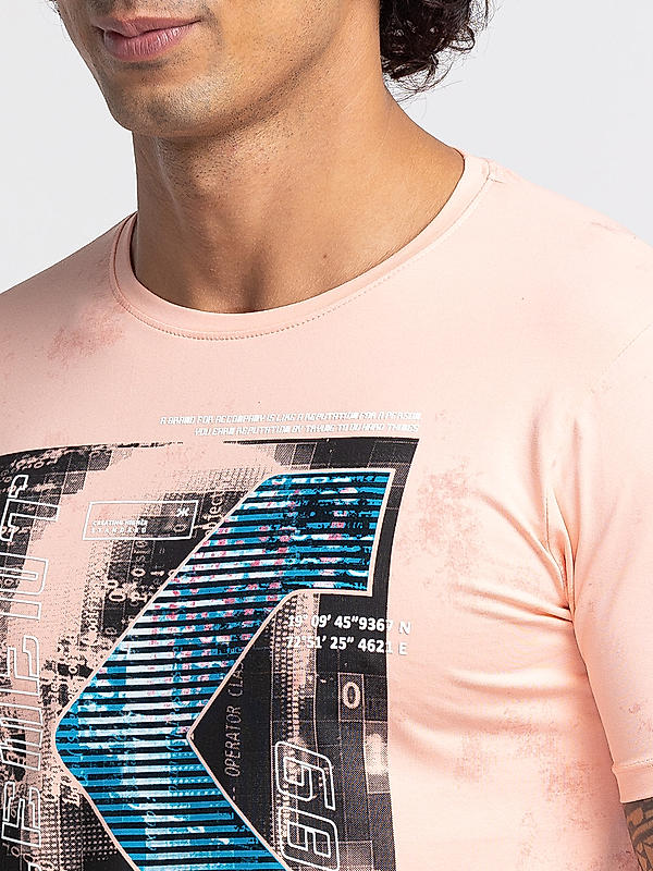 Killer Men Coral Regular Fit Printed T-Shirts