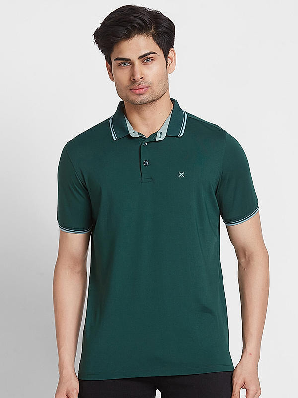 Killer Men Dark Green Regular Fit Solid T-Shirts