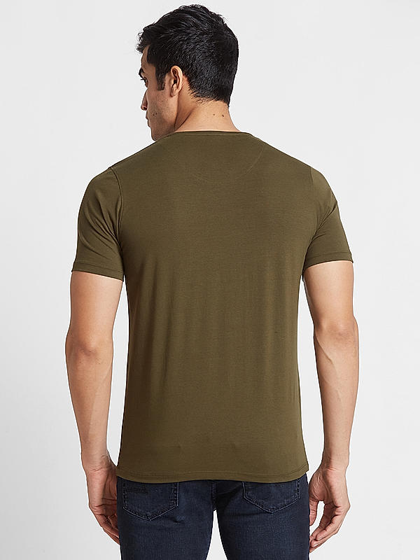 Killer Men Olive Regular Fit Printed T-Shirts