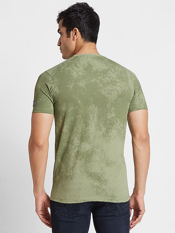 Killer Men Green Regular Fit Printed T-Shirts