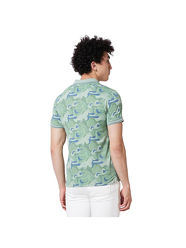 Killer Men Green Regular Fit Printed T-Shirts