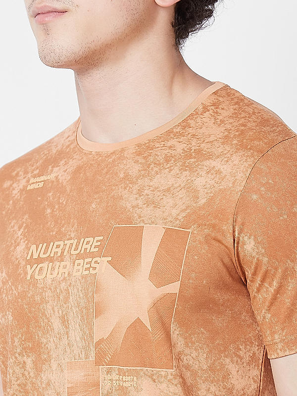 Killer Men Rust Regular Fit Printed T-Shirts