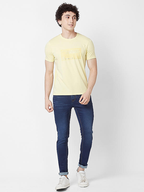 Killer Men Lemon Regular Fit Printed T-Shirts