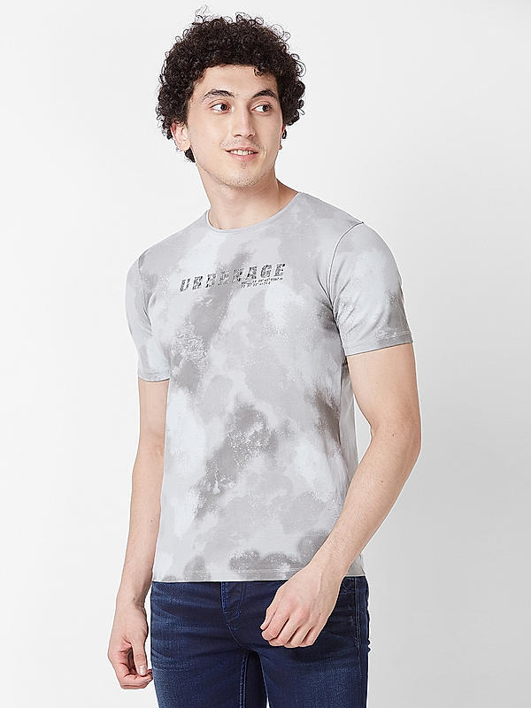 Killer Men Gray Regular Fit Printed T-Shirts