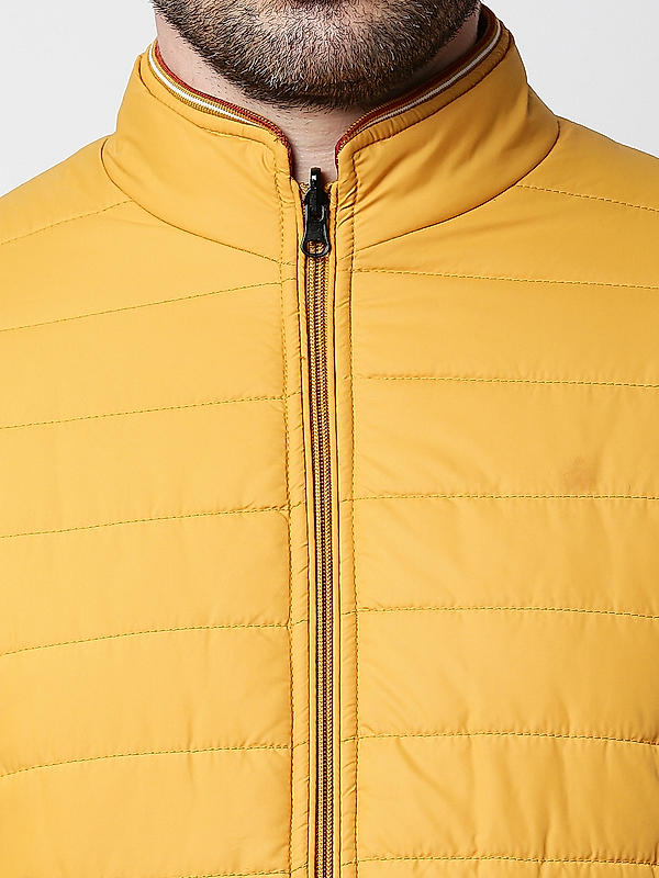 Killer Yellow Reversible Solid High Neck Jackets