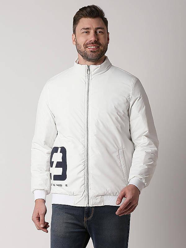 KILLER MEN'S WHITE HIGH NECK JACKETS