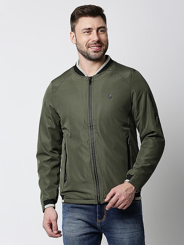 KILLER MEN'S OLIVE BOMBER JACKETS