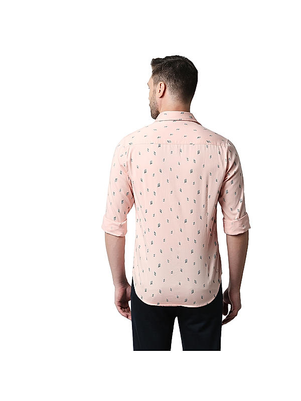 Killer Peach Slim Fit Collar Printed Shirts