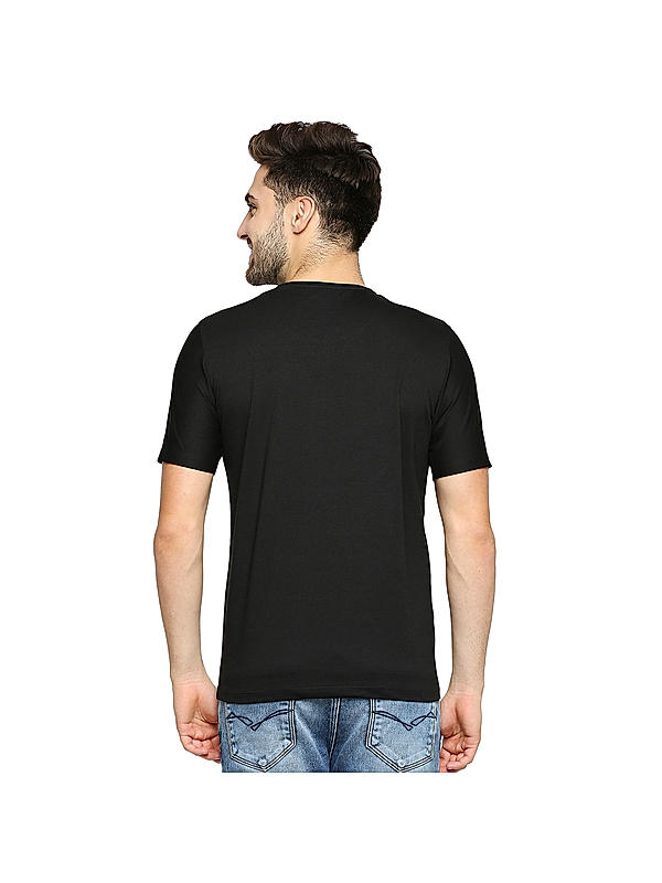 Killer Black Slim Fit Round Neck Solid T-Shirts