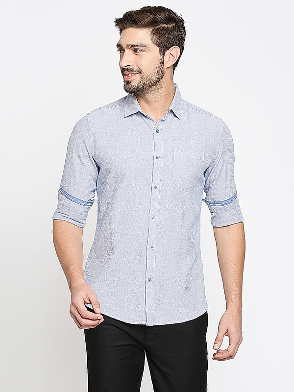 Killer Men's BLUE Slim Fit Shirts