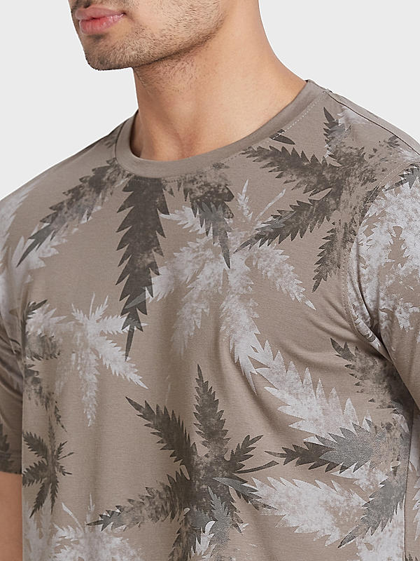 Killer Men Multicolor Floral Print Slim Fit Half Sleeve T-Shirts