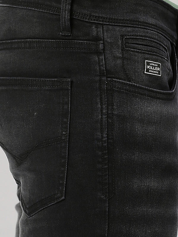 Men Skiny Fit Black Solid Jeans