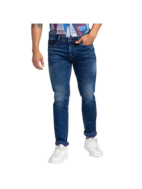 Killer Men's Mid Indigo Solid Slim Fit Jeans