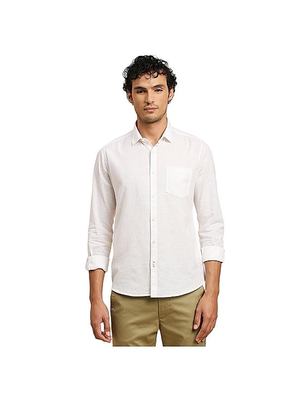 KILLER Men White Solid Shirts