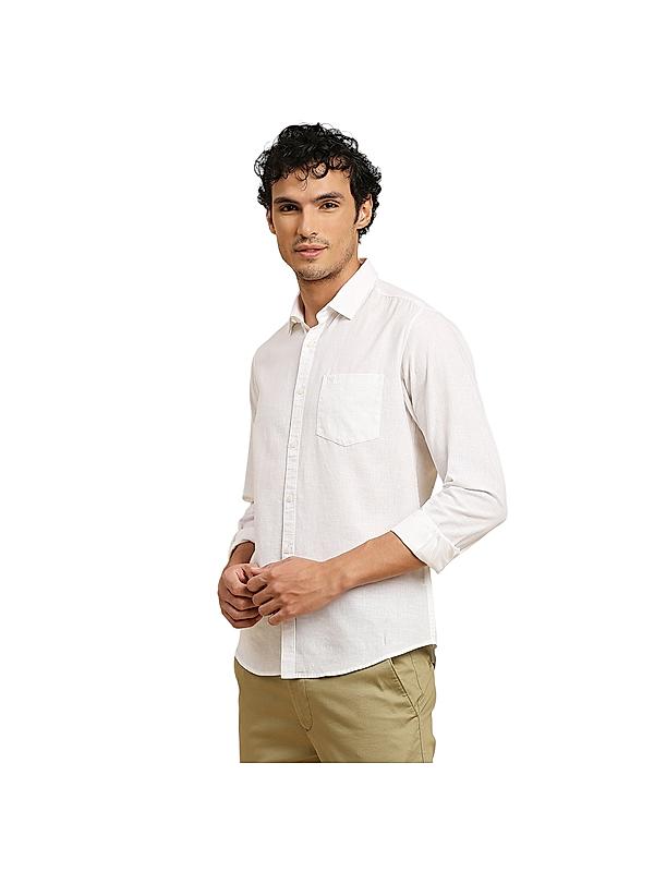 KILLER Men White Solid Shirts