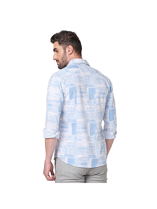 KILLER Men Blue Printed Shirts