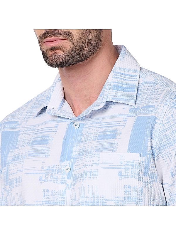 KILLER Men Blue Printed Shirts