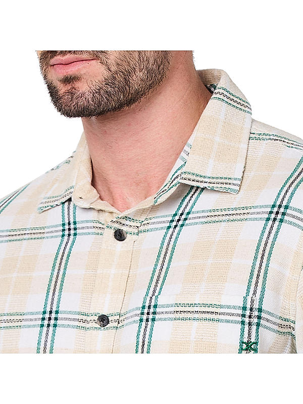 KILLER Men Beige Checks Shirts