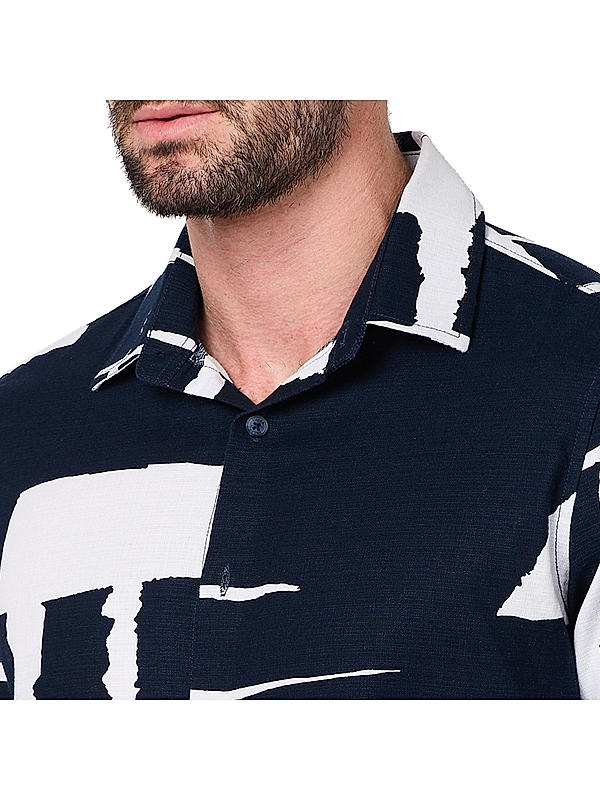 KILLER Men Navy Printed Shirts