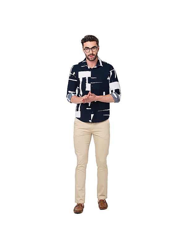 KILLER Men Navy Printed Shirts