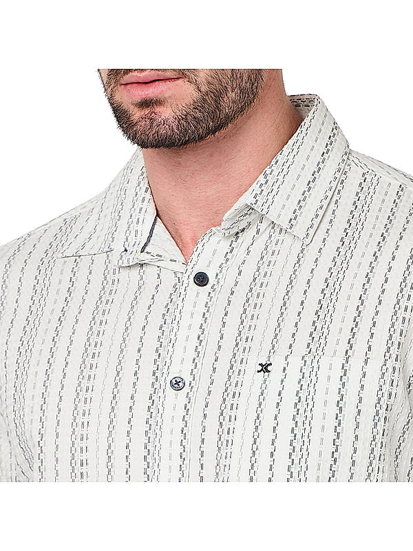 KILLER Men White Striped Shirts