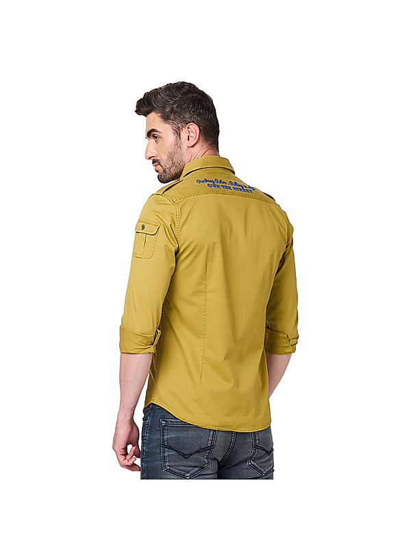 KILLER Men Yellow Solid Shirts