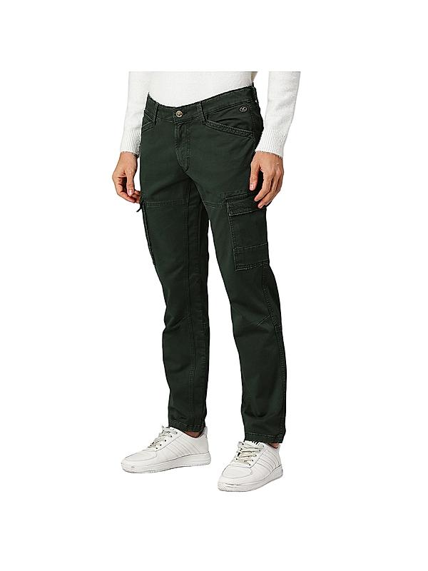 KILLER Men Dark Green Solid Cargo