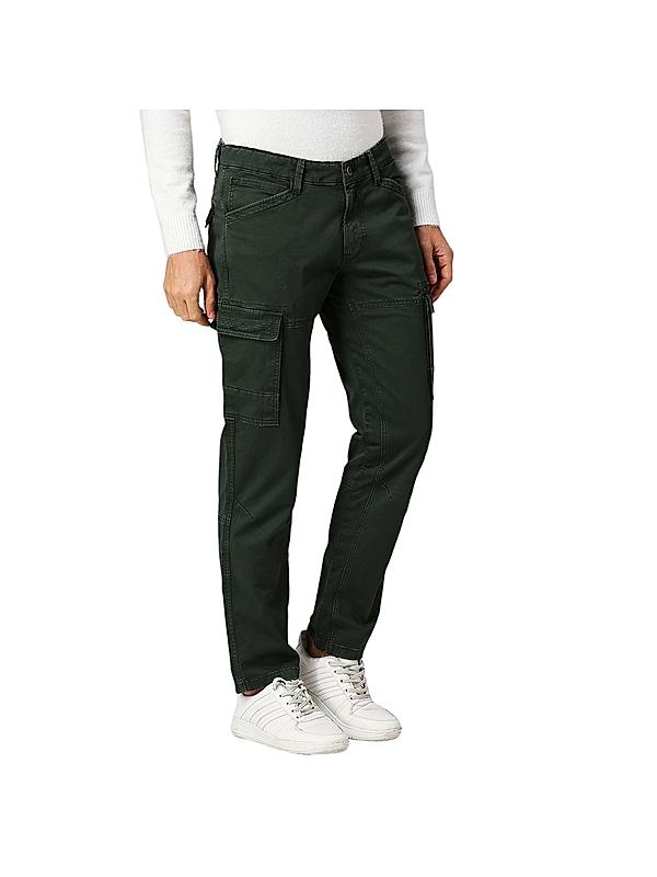 KILLER Men Dark Green Solid Cargo