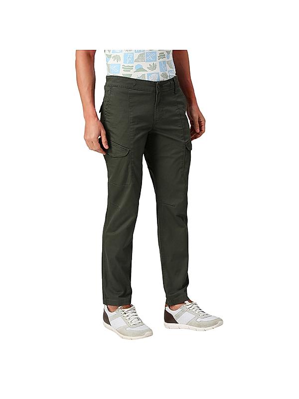 KILLER Men Dark Green Solid Cargo