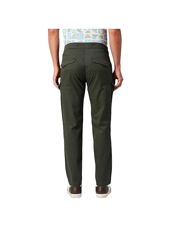 KILLER Men Dark Green Solid Cargo