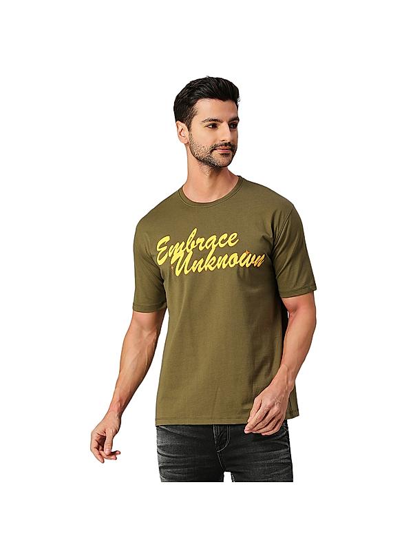 KILLER Men Dark Green Printed T-Shirts