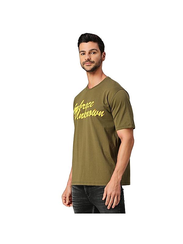 KILLER Men Dark Green Printed T-Shirts