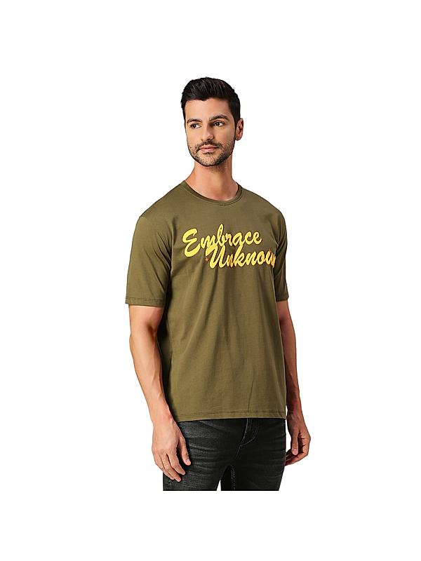 KILLER Men Dark Green Printed T-Shirts