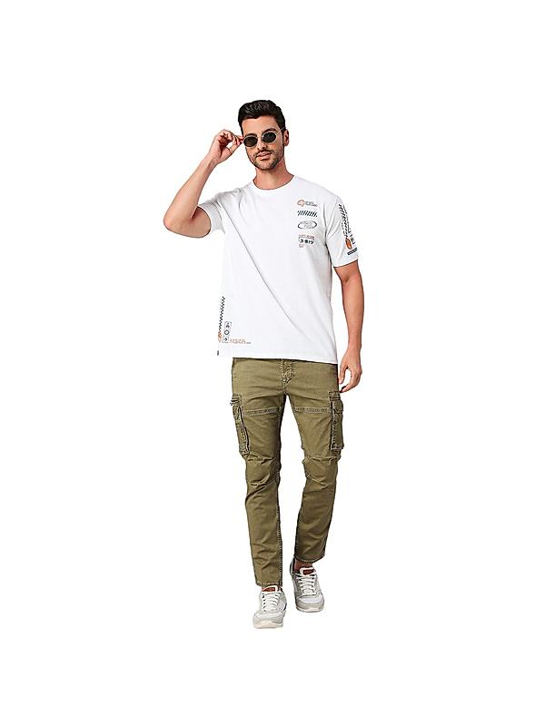 KILLER Men White Printed T-Shirts